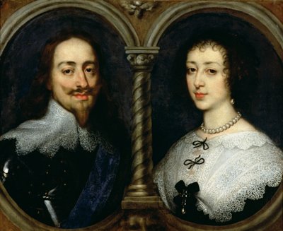 英格兰的查理一世（1600-49）和女王亨丽埃塔玛丽亚（1609-69） 作者 安东尼·范·戴克