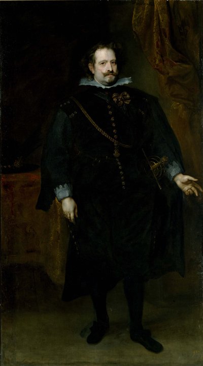 迭戈·菲利佩·德·古兹曼，莱加内斯侯爵，大约1634年 作者 安东尼·范·戴克