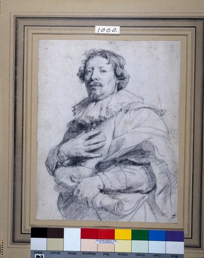 Gaspard de Crayer (black chalk on white paper) 作者 安东尼·范·戴克