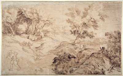 提香风格的风景（纸本笔墨） 作者 安东尼·范·戴克