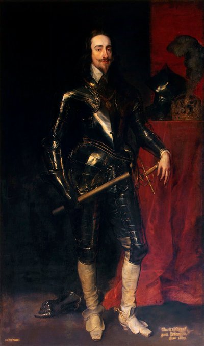 1638年，英格兰，苏格兰和爱尔兰的查理一世国王肖像1600-1649， 作者 安东尼·范·戴克