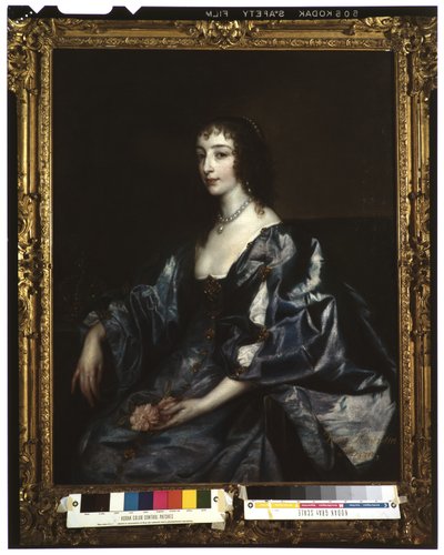 英国女王Henrietta Maria，c.1636-38 作者 安东尼·范·戴克