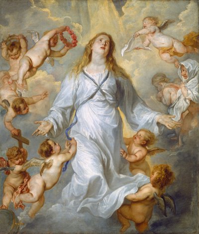 圣母作为中保，1628-1629。 作者 Anthony van Dyck