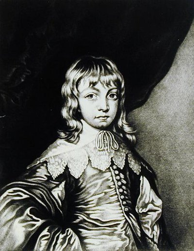 乔治，白金汉公爵（1592-1628）的肖像，由英国历史上杰出人物罗伯特·邓卡顿（1744-c.1817）刻（mezzotint） 作者 戴克之后的安东尼·范