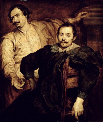 de Wael Brothers Lucas（1591-1661）和Cornelis（1592-1667）的双重肖像 作者 戴克的安东尼·范工作室