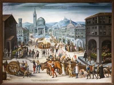 1562 年加尔文主义者创建的里昂圣殿。新教反传统行为反对天主教会的宗教形象崇拜。 第一次宗教战争期间，阿德雷男爵领导的改革占领了市政厅和里昂市的重要中心 作者 Antoine (school of) Caron
