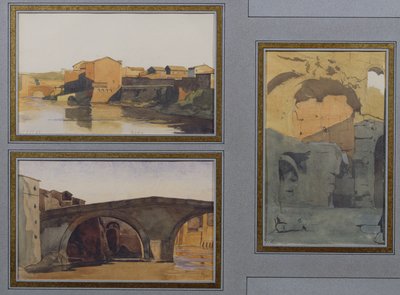 台伯河，Cloaca Maxima和Ponte Rotto 作者 安东尼·奥古斯特·欧内斯特·赫伯特或赫伯特