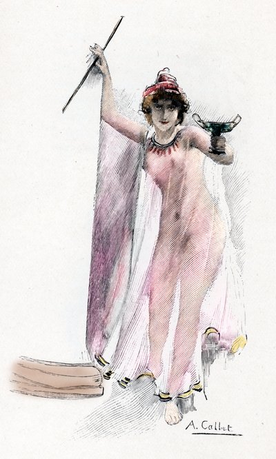 霍梅尔的奥德赛"女巫西尔塞》（Circe la magicienne）插图，安托万-卡尔贝（1860-1944 年）为希腊诗人霍梅尔的作品《奥德赛》（荷马的《奥德赛》）绘制，1897 年 私人收藏 作者 安托万·卡尔贝
