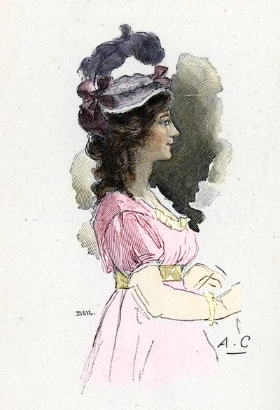 约瑟芬·德·博阿内 (Josephine de Beauharnais) 的肖像 (1763-1814) 安托万·卡尔贝 (Antoine Calbet) 的绘画取材于马森 (Masson) 的《拿破仑与女人》 作者 安托万·卡尔贝