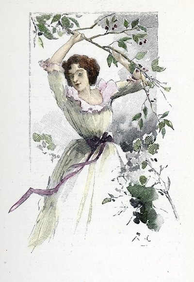 年轻的卡罗琳·德·科隆比尔的肖像，c。 1785（打印） 作者 安托万·卡尔贝
