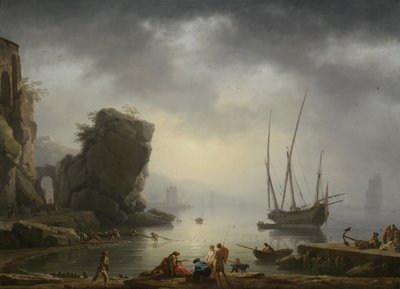 地中海沿岸风光，1746年 作者 安东尼·查尔斯·贺拉斯·韦尔内