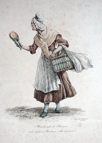 来自The Cries of Paris系列的4号糕点卖家，由Francois Seraphin Delpech雕刻（1778-1825） 作者 安东尼·查尔斯·贺拉斯·韦尔内