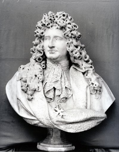 Jules Hardouin Mansart（1646-1708）1698（大理石）的半身像 作者 Antoine Coysevox