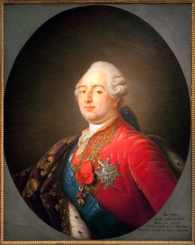 法国国王路易十六（1754-1793）的肖像。来自安托万-弗朗索瓦（Antoine-Francois）-卡莱（1741-1823）工作室的绘画。1786.Dim.0.915 x 0.730米。巴黎，卡纳瓦雷博物馆 作者 安托万·弗朗索瓦（Antoine Francois）（后）Callet