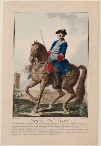 国王的保镖，1756年。 作者 安托万·让·德·费尔