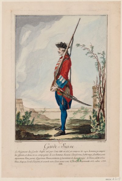 瑞士卫队（Gardes suisses） 瑞士卫队，1756年。 作者 安托万·让·德·费尔