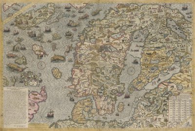 奥拉斯-马格努斯（1490-1557 年）绘制的《海洋地图》（Carta marina） 作者 Antoine Lafrery