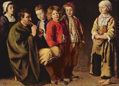The Village Piper，1642（铜上油） 作者 安托万·勒奈恩