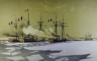 1855-1856年，第1860年，第聂伯河利曼号破冰为浮动电池通过 作者 安托万·莱昂·莫雷尔·法蒂奥