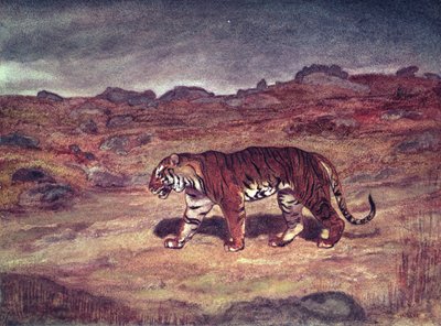 老虎狩猎他的猎物（wc在纸上） 作者 安托万·路易斯·巴里