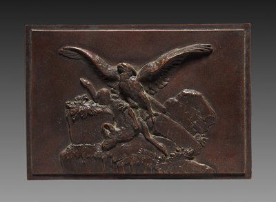 鹰与羚羊角c。 1830年-1875年。 作者 安托万·路易斯·巴里