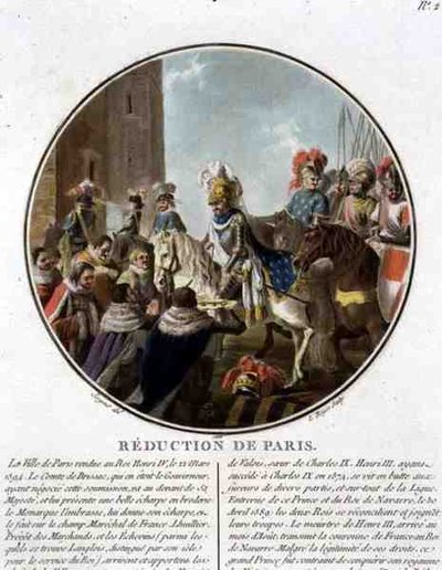 1594年攻占巴黎，由路易-罗杰刻制 作者 Antoine Louis Francois (after) Sergent-Marceau