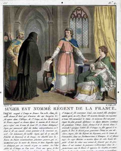 Abbot Suger（1082-1152）被命名为法国摄政王，1788年 作者 安托万·路易斯·弗朗索瓦·瑟金特·玛索