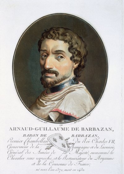 Arnaud-Guillaume，Baron Barbazan，来自“伟大的男人，杰出女性的肖像，以及法国令人难忘的主题，严肃而印刷的色彩”，由巴黎的1786-92号Pierre Blin出版（colo 作者 安托万·路易斯·弗朗索瓦·瑟金特·玛索