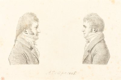 自画像和艺术家的兄弟 作者 Antoine Marie Philippe Louis d'Orléans, duc de Montpensier