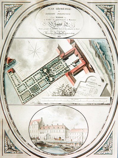 Pantet先生的房子和花园平面图 作者 安托万·玛丽·沙沙德（Antoine Marie Souchard）