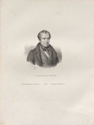 作家詹姆斯-费尼莫尔-库珀的肖像，1789-1851，约1840年。 作者 安东尼·莫林