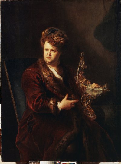 珠宝商约翰-梅尔基奥尔-丁林格（Johann Melchior Dinglinger，1664-1731 年）的肖像。安托万-佩斯内（1683-1757 年）绘制，约 1721 年。德国艺术，巴洛克风格。圣彼得堡冬宫博物馆。 作者 安托万·佩斯内