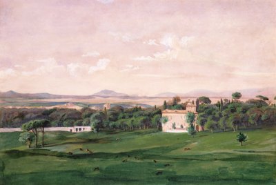 罗马美第奇别墅（水彩画） 作者 安托万·维克多·乔恩维尔