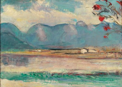 平兹高的风景与斯坦因内斯湖，约1916年 作者 安东·费斯托尔