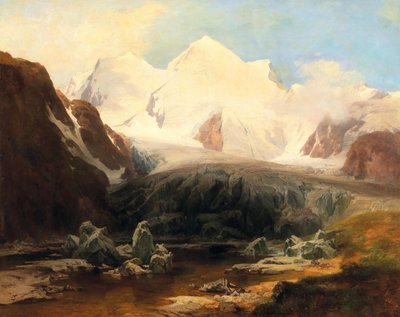 以雪山为背景的高山湖泊美景 作者 安东·汉施