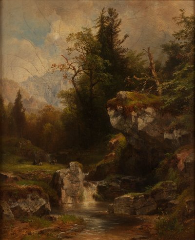 萨尔茨卡默古特的风景 作者 安东·汉施