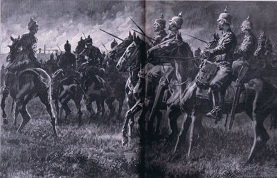 Libin 矿场的火灾，来自 The Illustrated History of the World War 1914-1915 酒吧。 by Union Berlagsefellfchaft 作者 安东·霍夫曼