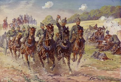 敌人火力下的德国轻骑兵电池 作者 Anton Hoffmann
