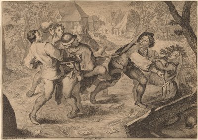 农民战斗 作者 安东·约瑟夫·普伦纳 (Anton Joseph Prenner) 仿照老彼得·勃鲁盖尔 (Pieter Bruegel)