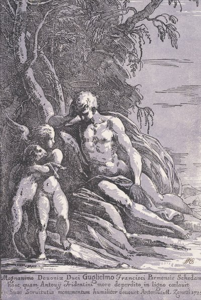 沙漠中的圣约翰，1725年。 作者 安东·玛丽亚·萨内蒂