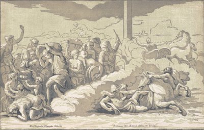 以色列人跨越红海，约1740年。 作者 安东·玛丽亚·萨内蒂