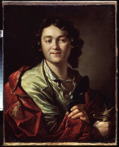 Portrait du comedien Fedor (Fyodor) Volkov (vers 1729-1763), fondateur du premier theatre russse（俄罗斯第一剧院创始人费多尔-沃尔科夫肖像）。安东-巴甫洛维奇-洛森科（1737-1773 年）的绘画，纸上水彩 作者 安东·帕夫洛维奇·洛森科（Anton Pavlovich Losenko）