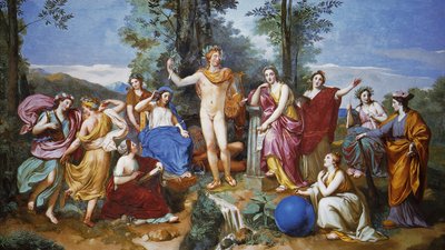 阿波罗、缪斯女神和九位缪斯女神 作者 安东·拉斐尔·蒙斯（Anton Raphael Mengs）