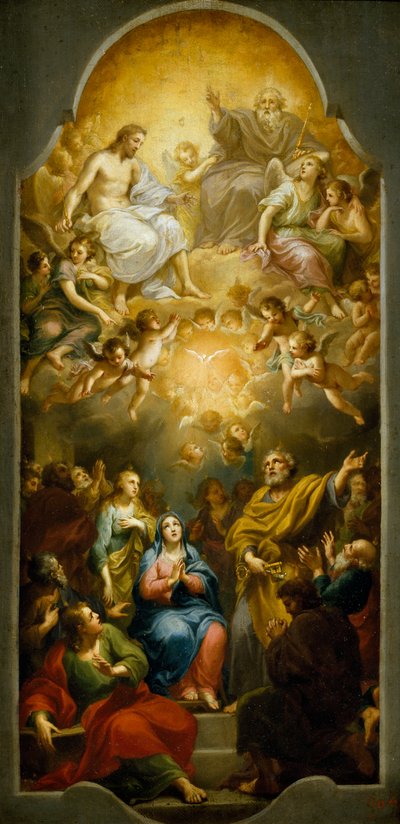 安东-拉斐尔-门格斯的《圣灵的降临》。 作者 安东·拉斐尔·蒙斯（Anton Raphael Mengs）