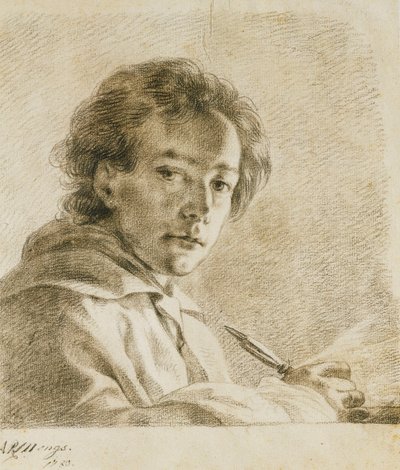 艺术家肖像，1750年 作者 安东·拉斐尔·蒙斯（Anton Raphael Mengs）