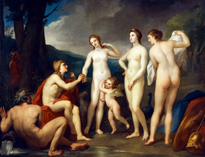 安东-拉斐尔-门格斯的《巴黎的审判》（The Judgment of Paris）。 作者 安东·拉斐尔·蒙斯（Anton Raphael Mengs）