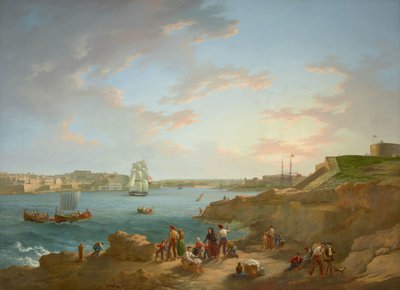 归功于 Anton Schranz（1769-1839 年） - 马耳他港 - RCIN 406555 - 皇家收藏（已修复） 作者 安东·史兰兹