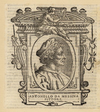 Portrait of Anthony of Messina, Italian painter from Messina, Sicily, of the Italian Renaissance, circa 1430-1479 作者 安东内洛·达（后）墨西拿