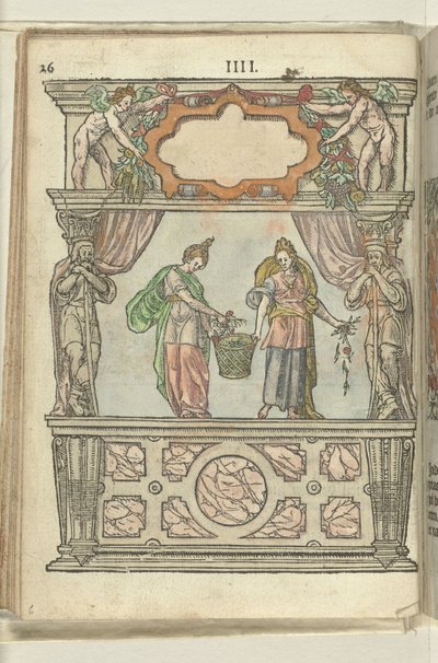舞台上的希比和沃鲁普塔斯，1578 年 作者 Antoni van Leest