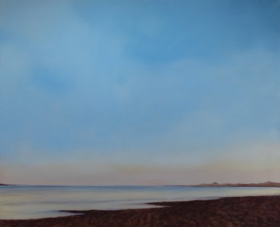 因斯托海滩，潮水退去，c.2008（布面油画） 作者 安东尼娅·迈亚特